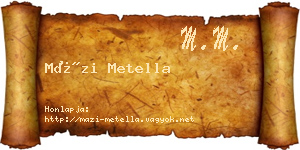 Mázi Metella névjegykártya
